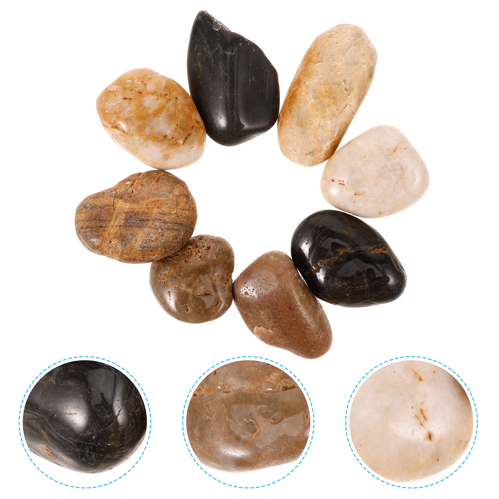 Aquarium For Planted Tank - 1Set Aquarium Pebbles Delicate Gravel 500G