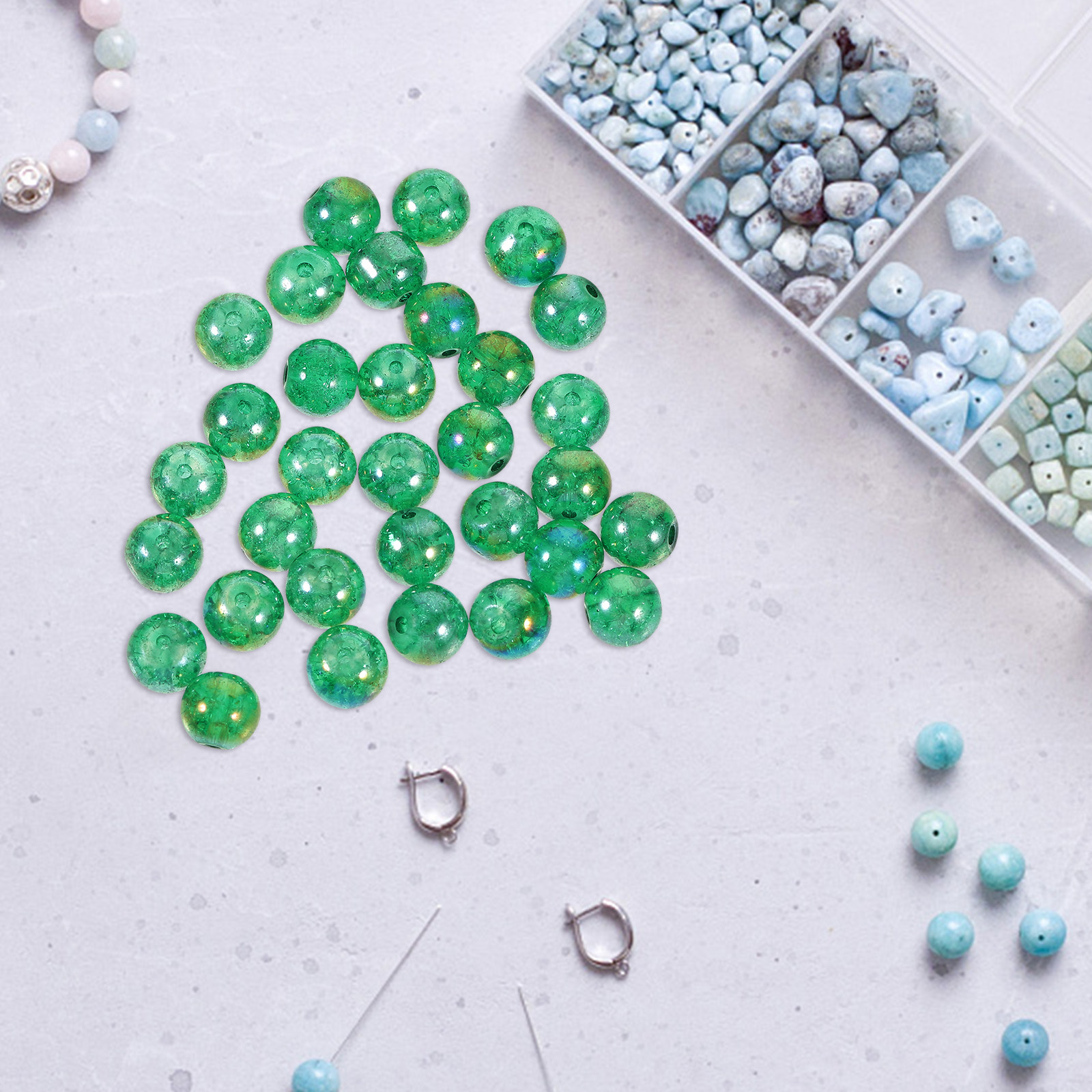 50Pcs Glass Beads Decor for Aq - مراجعة Aquarium For Planted Tank وسعره