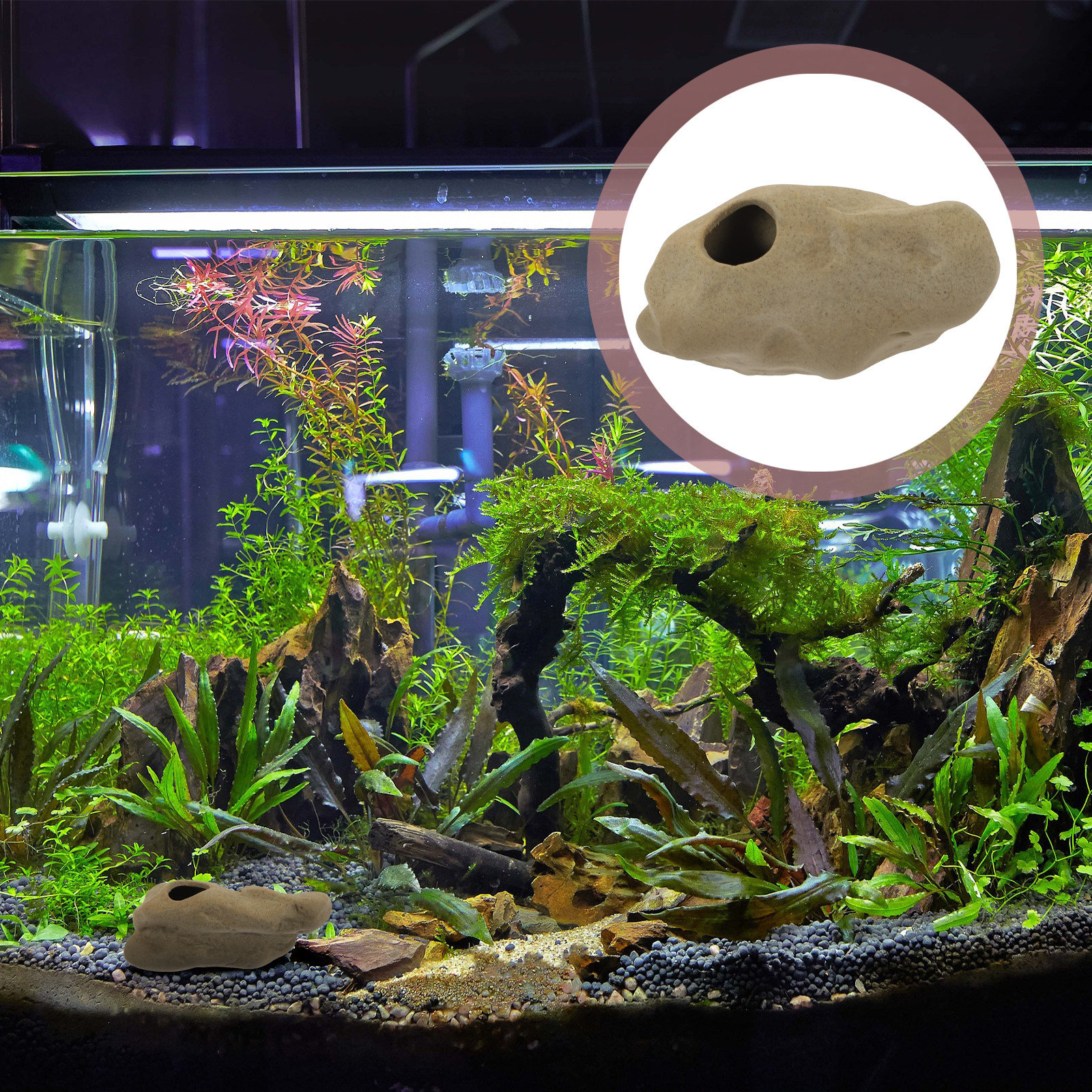 2Pcs Premium Ceramic Aquarium  - مراجعة Aquarium Planted Tank Soil وسعره
