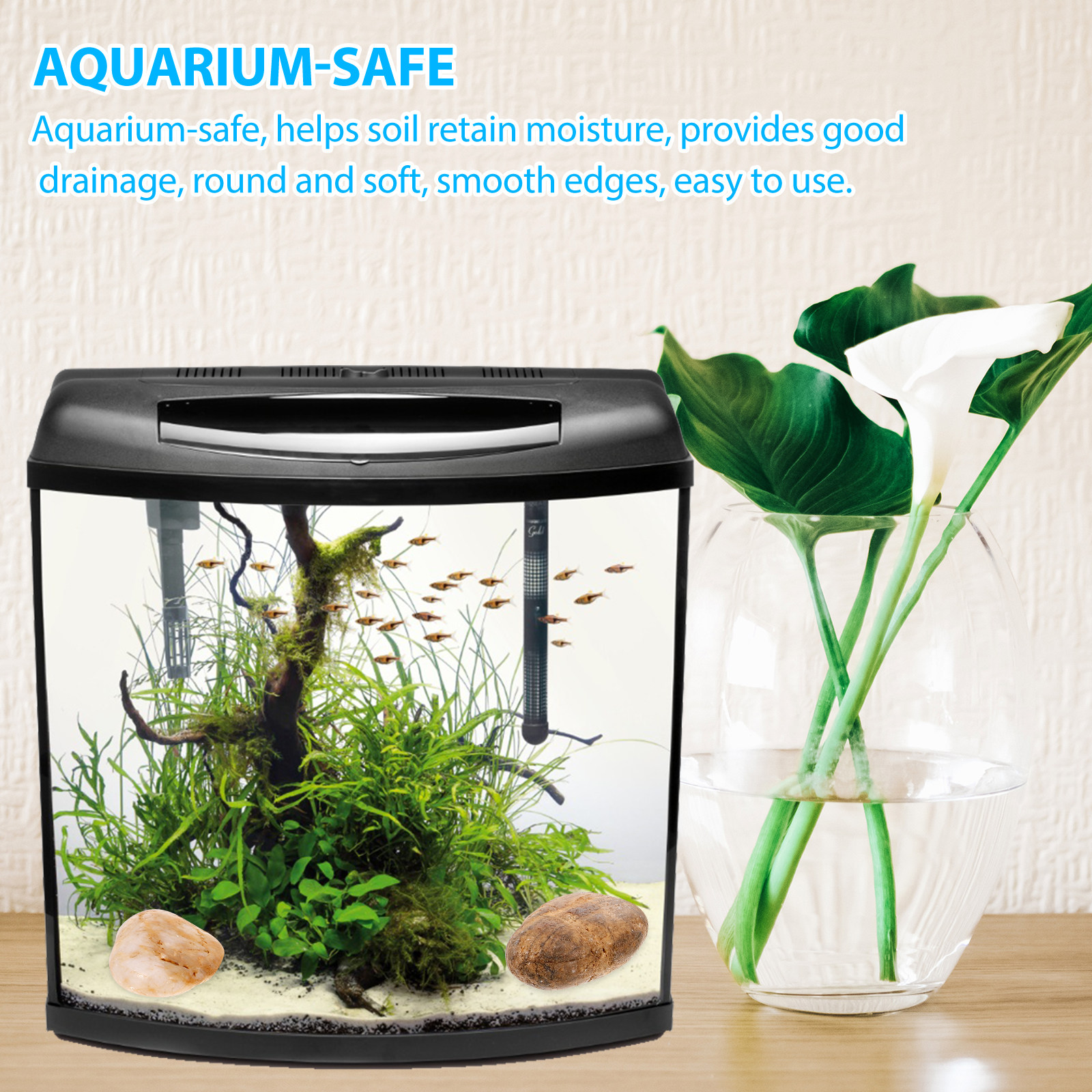 1Set Smooth Round Aquarium-Saf - مراجعة Aquarium For Planted Tank وسعره
