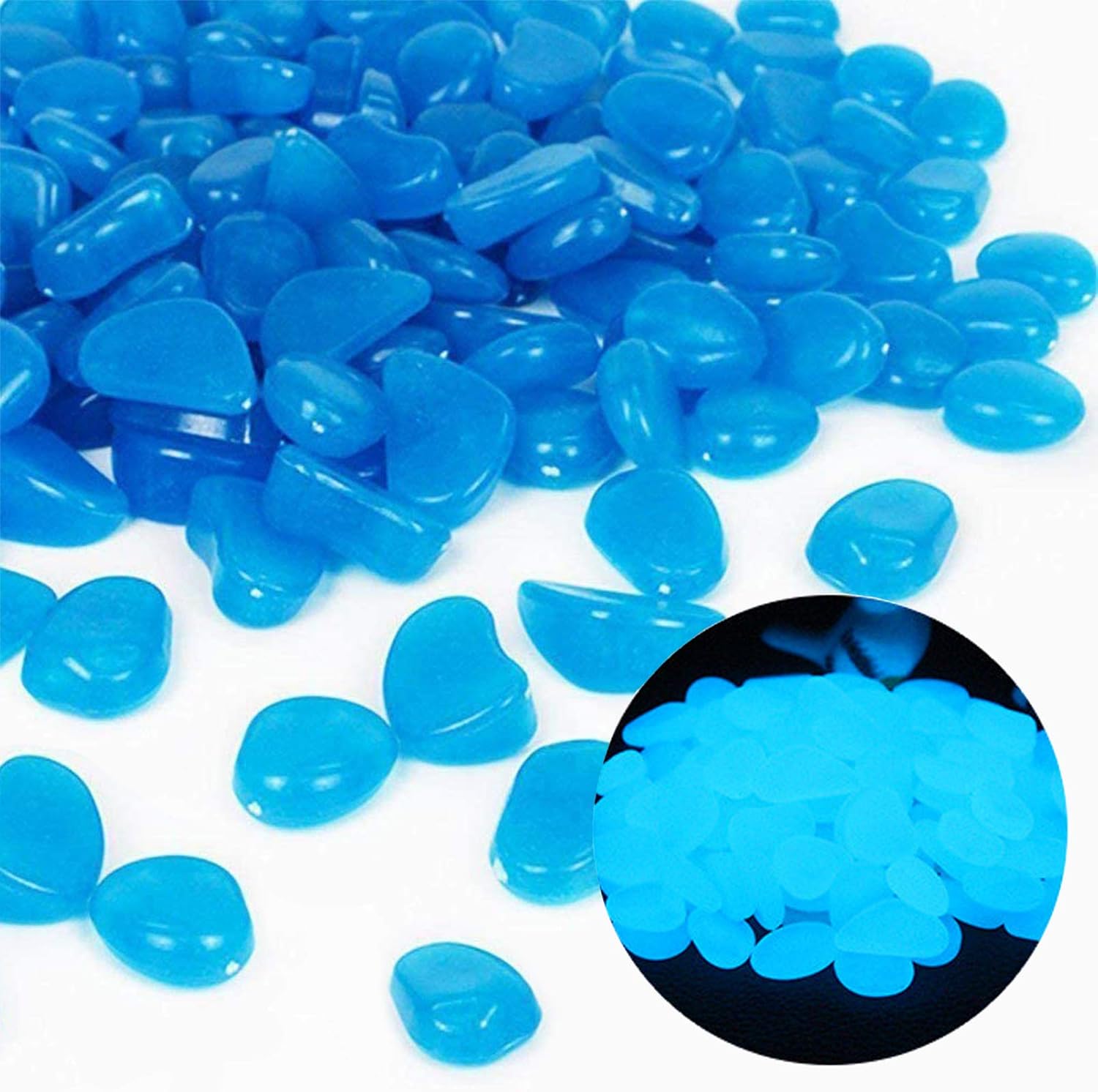 Fish Tank Rocks Glow Blue Pebb - مراجعة Aquarium For Planted Tank وسعره