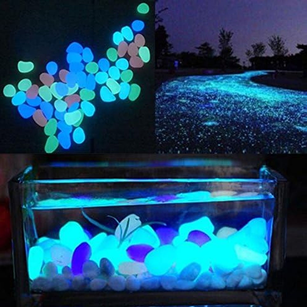 Fish Tank Rocks Glow Blue Pebb - مراجعة Aquarium For Planted Tank وسعره