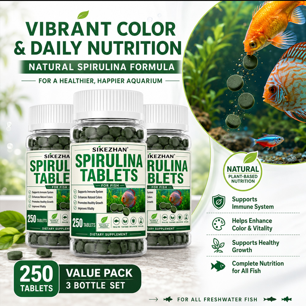 3 Bottles Spirulina Tablets Aq - مراجعة Aquarium Plant Nutrients وسعره