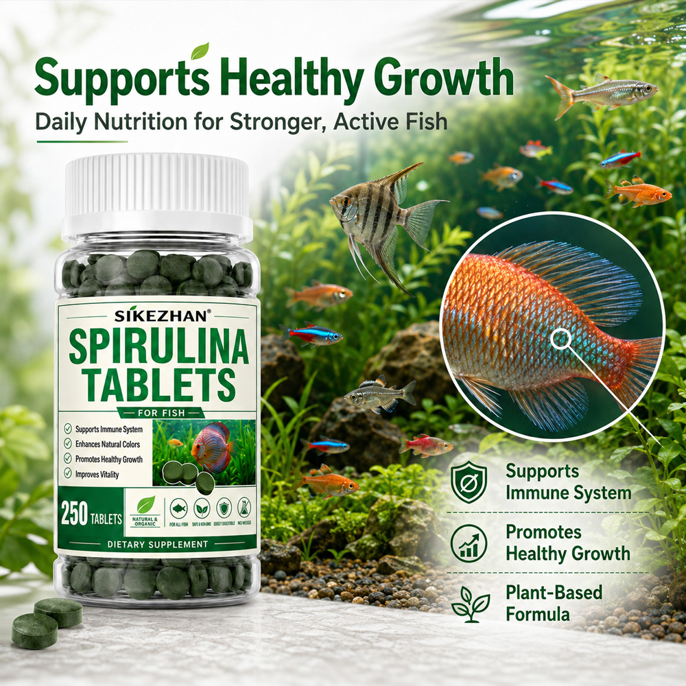 3 Bottles Spirulina Tablets Aq - مراجعة Aquarium Plant Nutrients وسعره