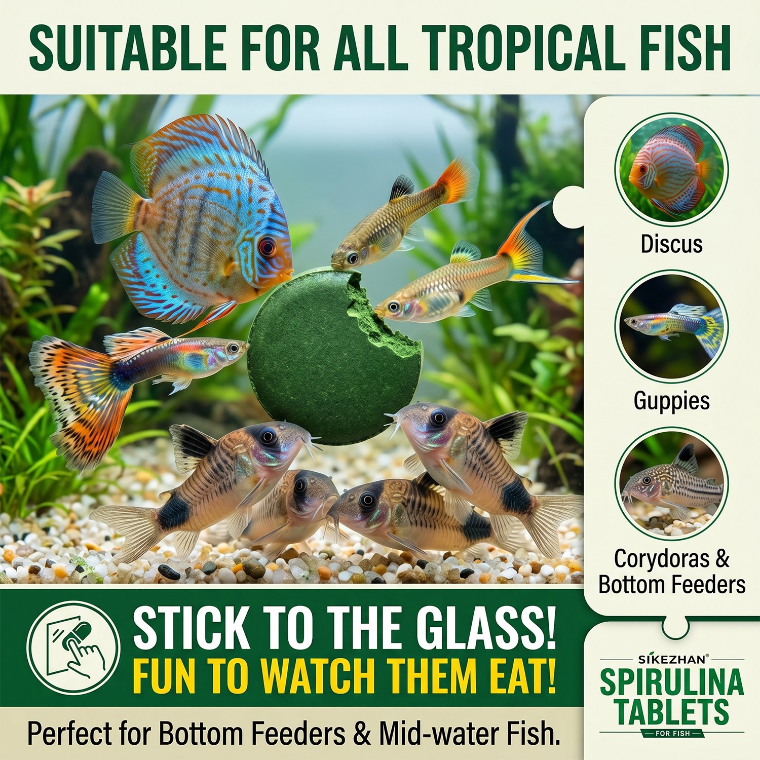 3 Bottles Spirulina Tablets Aq - مراجعة Aquarium Plant Nutrients وسعره